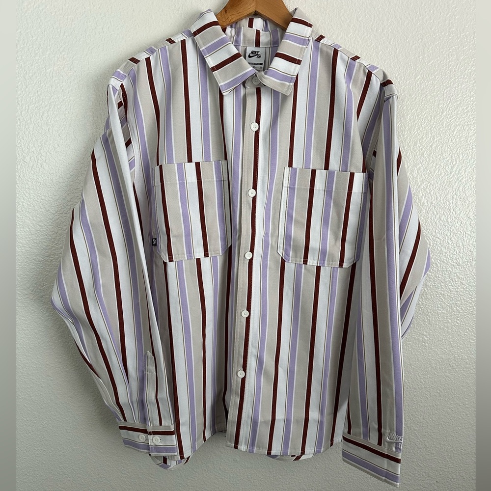 Nike SB Oxford Skate Bowler Plaid Long Sleeve Button Up Shirt ACG Men’s Size XL